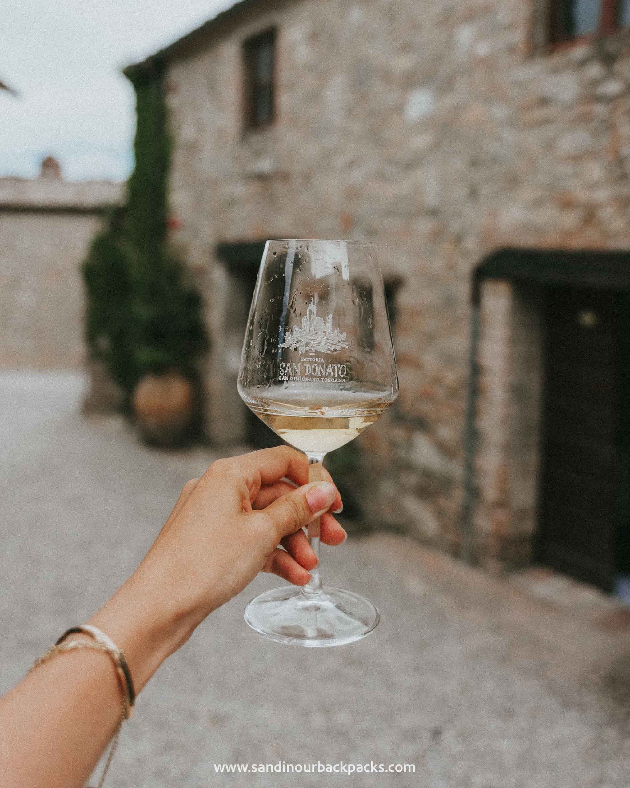 Dégustation de vin en Toscane