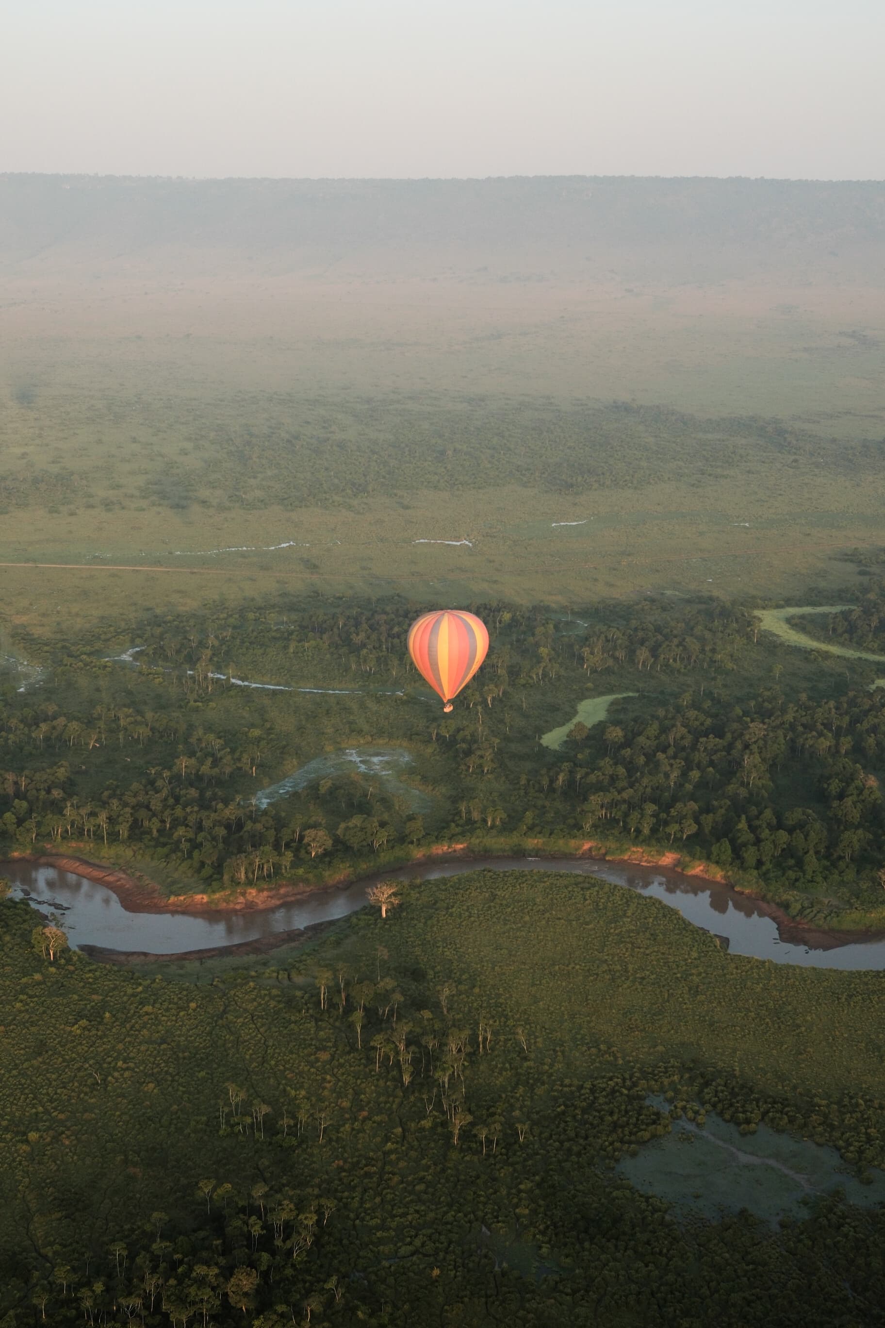 Vol en montgolfière au-dessus de la Maasai Mara